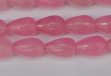 CCN3776 15.5 inches 8*12mm faceted teardrop candy jade beads