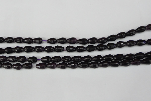 CCN3780 15.5 inches 8*12mm faceted teardrop candy jade beads