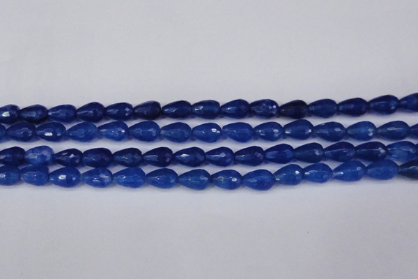 CCN3783 15.5 inches 8*12mm faceted teardrop candy jade beads