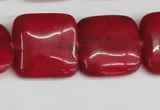 CCN3804 15.5 inches 20*20mm square candy jade beads wholesale