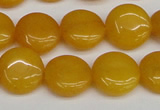 CCN3815 15.5 inches 14mm flat round candy jade beads wholesale