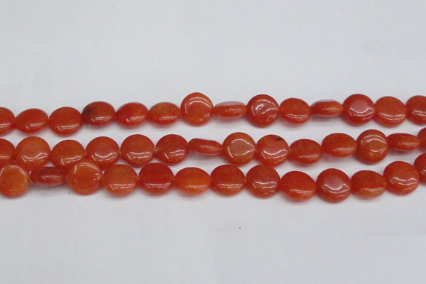 CCN3816 15.5 inches 14mm flat round candy jade beads wholesale