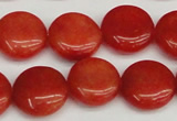 CCN3817 15.5 inches 14mm flat round candy jade beads wholesale