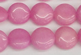 CCN3818 15.5 inches 14mm flat round candy jade beads wholesale