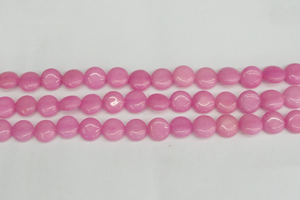 CCN3818 15.5 inches 14mm flat round candy jade beads wholesale