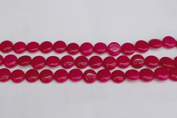 CCN3819 15.5 inches 14mm flat round candy jade beads wholesale