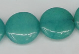 CCN3831 15.5 inches 20mm flat round candy jade beads wholesale