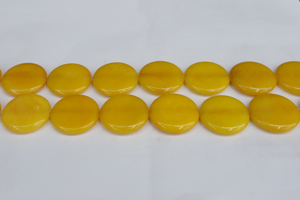 CCN3850 15.5 inches 35mm flat round candy jade beads wholesale