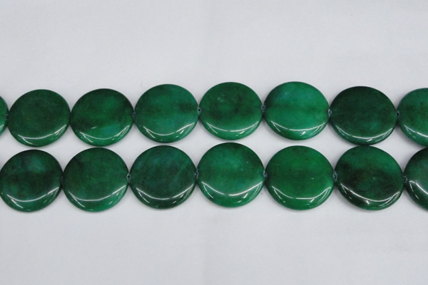 CCN3857 15.5 inches 35mm flat round candy jade beads wholesale