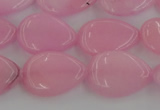 CCN3860 15.5 inches 13*18mm flat teardrop candy jade beads