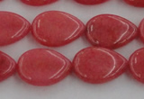 CCN3861 15.5 inches 13*18mm flat teardrop candy jade beads