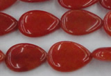 CCN3863 15.5 inches 13*18mm flat teardrop candy jade beads