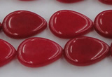 CCN3864 15.5 inches 13*18mm flat teardrop candy jade beads