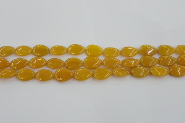 CCN3867 15.5 inches 13*18mm flat teardrop candy jade beads