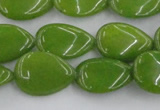 CCN3868 15.5 inches 13*18mm flat teardrop candy jade beads