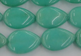 CCN3870 15.5 inches 13*18mm flat teardrop candy jade beads