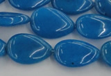 CCN3872 15.5 inches 13*18mm flat teardrop candy jade beads