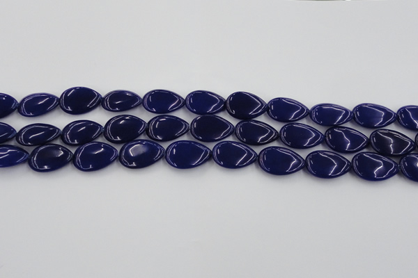 CCN3873 15.5 inches 13*18mm flat teardrop candy jade beads