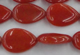 CCN3878 15.5 inches 15*20mm flat teardrop candy jade beads