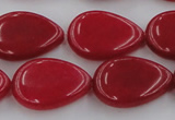 CCN3879 15.5 inches 15*20mm flat teardrop candy jade beads