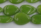 CCN3883 15.5 inches 15*20mm flat teardrop candy jade beads