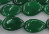 CCN3884 15.5 inches 15*20mm flat teardrop candy jade beads