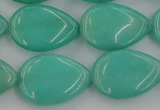 CCN3885 15.5 inches 15*20mm flat teardrop candy jade beads