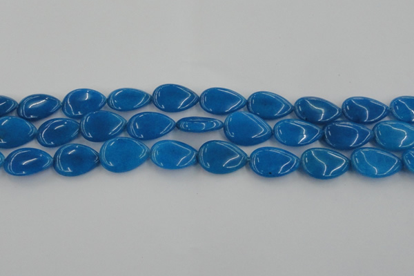 CCN3887 15.5 inches 15*20mm flat teardrop candy jade beads