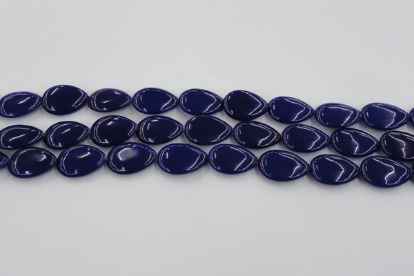 CCN3888 15.5 inches 15*20mm flat teardrop candy jade beads