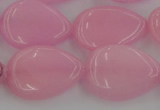 CCN3890 15.5 inches 18*25mm flat teardrop candy jade beads