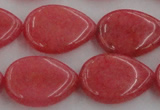 CCN3891 15.5 inches 18*25mm flat teardrop candy jade beads