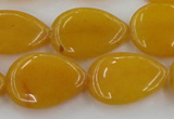 CCN3897 15.5 inches 18*25mm flat teardrop candy jade beads