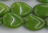 CCN3898 15.5 inches 18*25mm flat teardrop candy jade beads