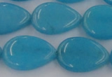 CCN3901 15.5 inches 18*25mm flat teardrop candy jade beads