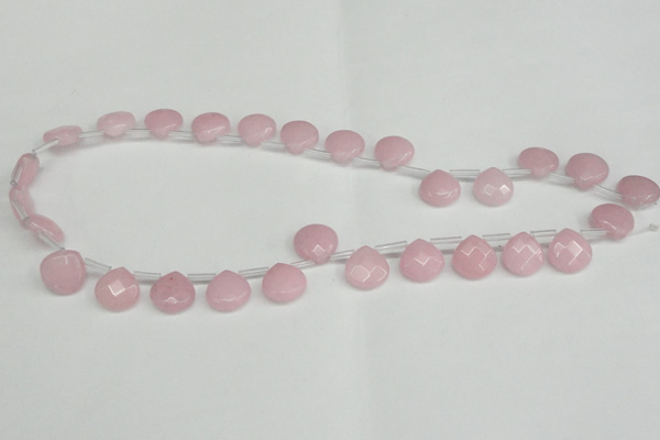 CCN3911 Top-drilled 13*13mm briolette candy jade beads wholesale