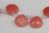 CCN3912 Top-drilled 13*13mm briolette candy jade beads wholesale