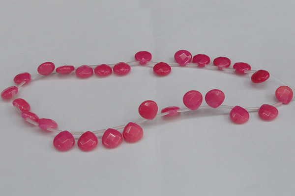 CCN3914 Top-drilled 13*13mm briolette candy jade beads wholesale