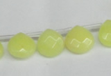 CCN3917 Top-drilled 13*13mm briolette candy jade beads wholesale