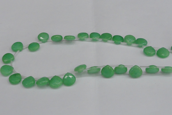 CCN3918 Top-drilled 13*13mm briolette candy jade beads wholesale