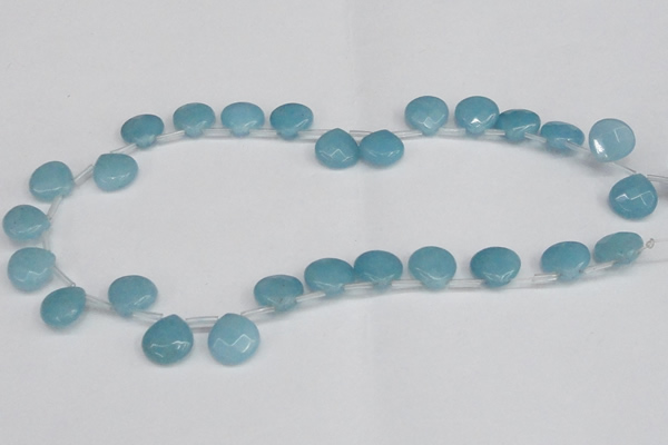 CCN3919 Top-drilled 13*13mm briolette candy jade beads wholesale