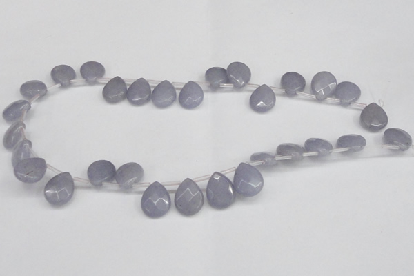 CCN3925 Top-drilled 12*15mm briolette candy jade beads wholesale