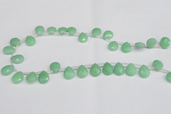 CCN3935 Top-drilled 12*15mm briolette candy jade beads wholesale