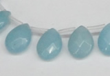 CCN3937 Top-drilled 12*15mm briolette candy jade beads wholesale