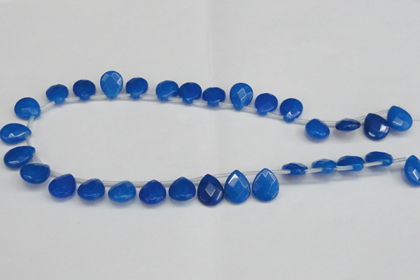 CCN3939 Top-drilled 12*15mm briolette candy jade beads wholesale