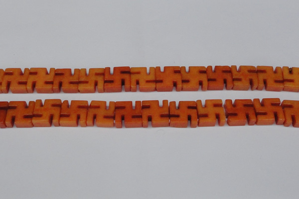 CCN3957 15.5 inches 20*20mm svastika candy jade beads wholesale