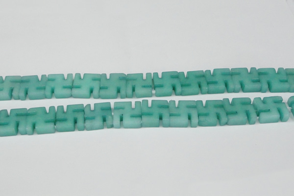 CCN3961 15.5 inches 20*20mm svastika candy jade beads wholesale