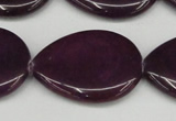 CCN3976 15.5 inches 30*40mm flat teardrop candy jade beads