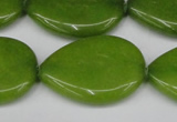 CCN3979 15.5 inches 30*40mm flat teardrop candy jade beads