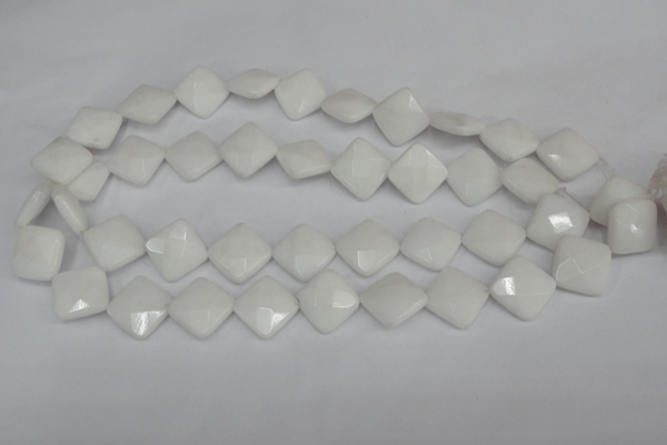 CCN400 15.5 inches 15*15mm faceted diamond candy jade beads