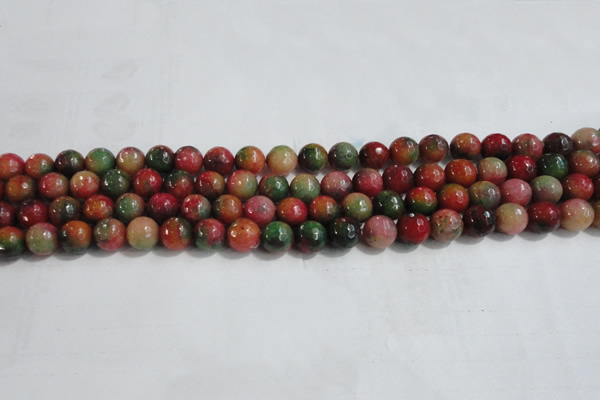 CCN4001 15 inches 6mm faceted round candy jade beads wholesale